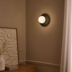 alinea Applique Murale*Plafonnier électrifié en acier D25cm - Noir