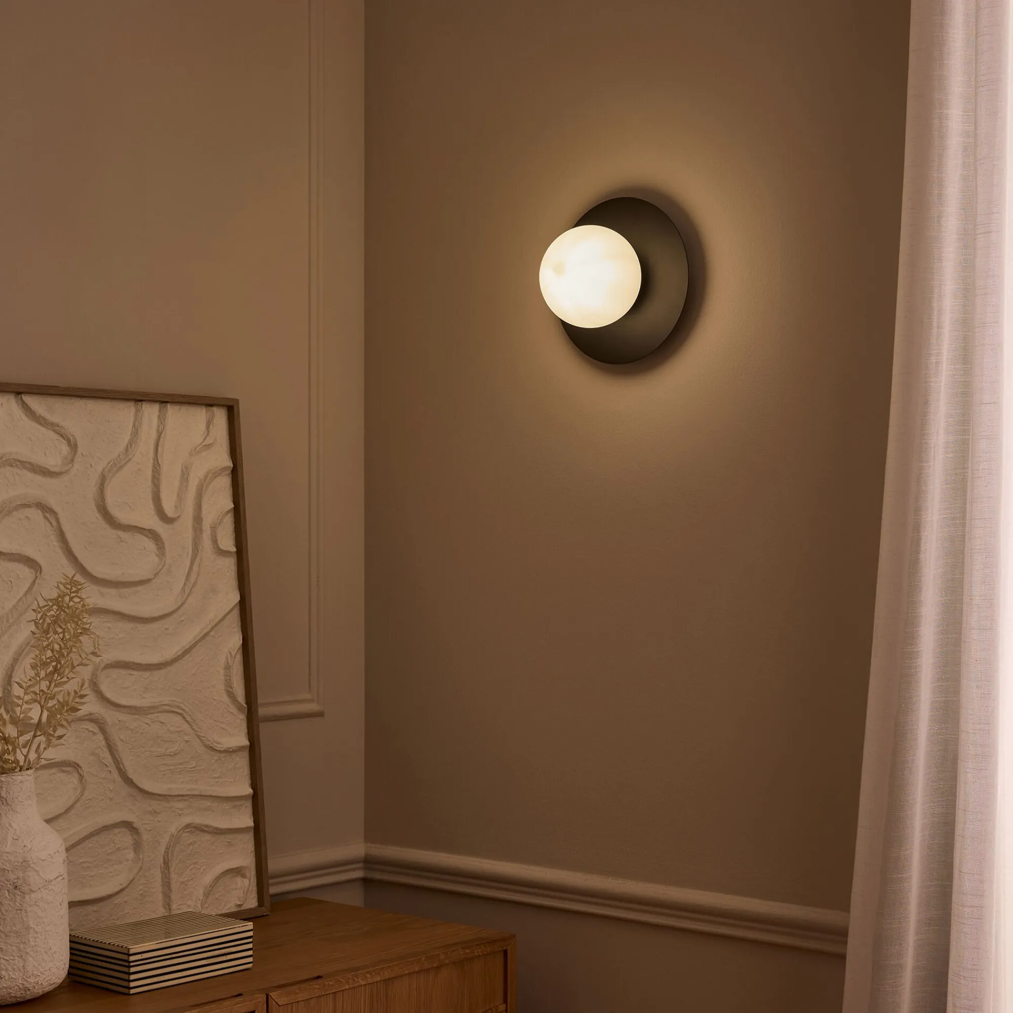 alinea Applique Murale*Plafonnier électrifié en acier D25cm - Noir