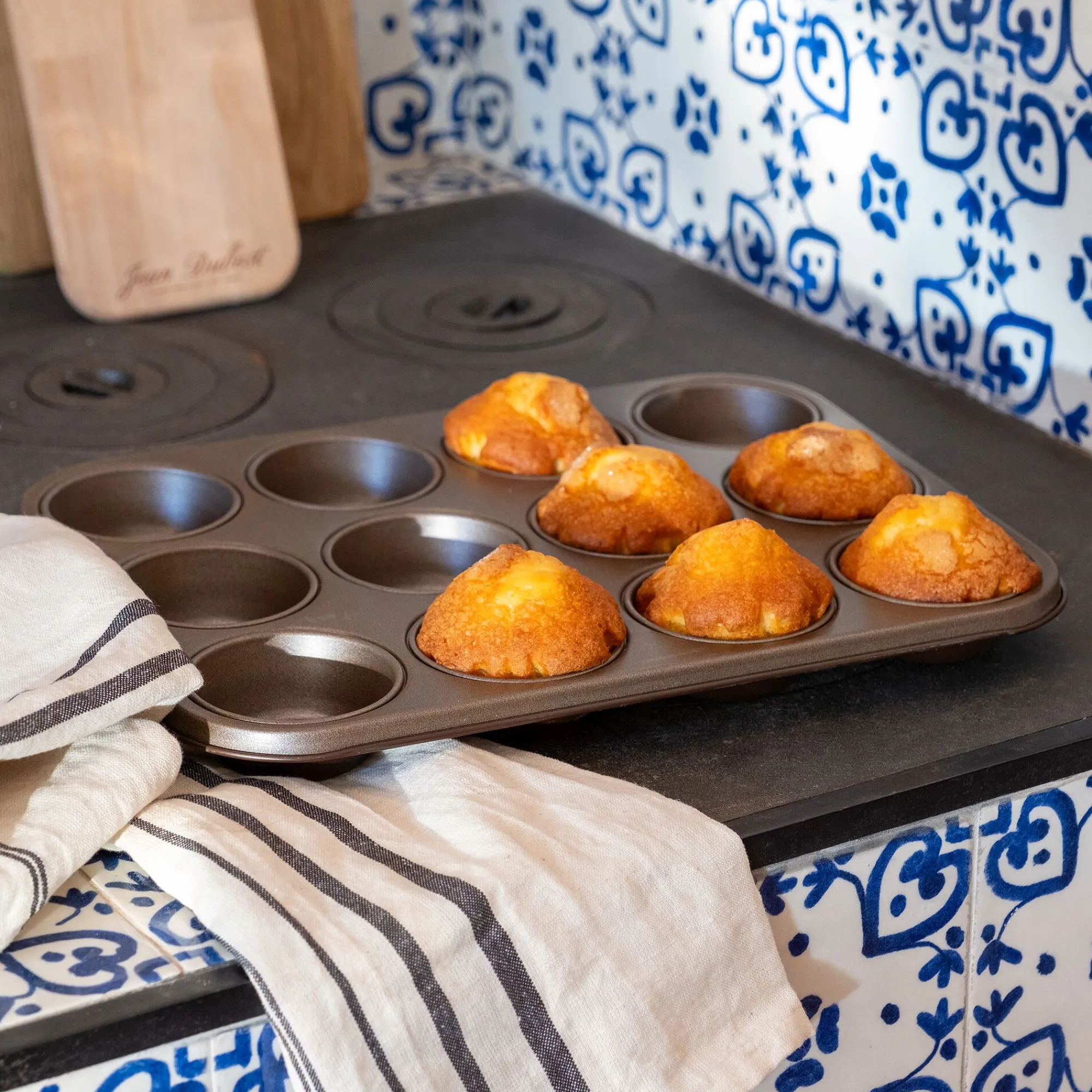 alinea Moule À Gâteau*Plaque de cuisson pour 12 muffins en acier - Marron