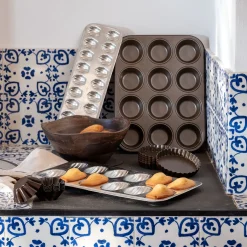 alinea Moule À Gâteau*Plaque de cuisson pour 12 muffins en acier - Marron