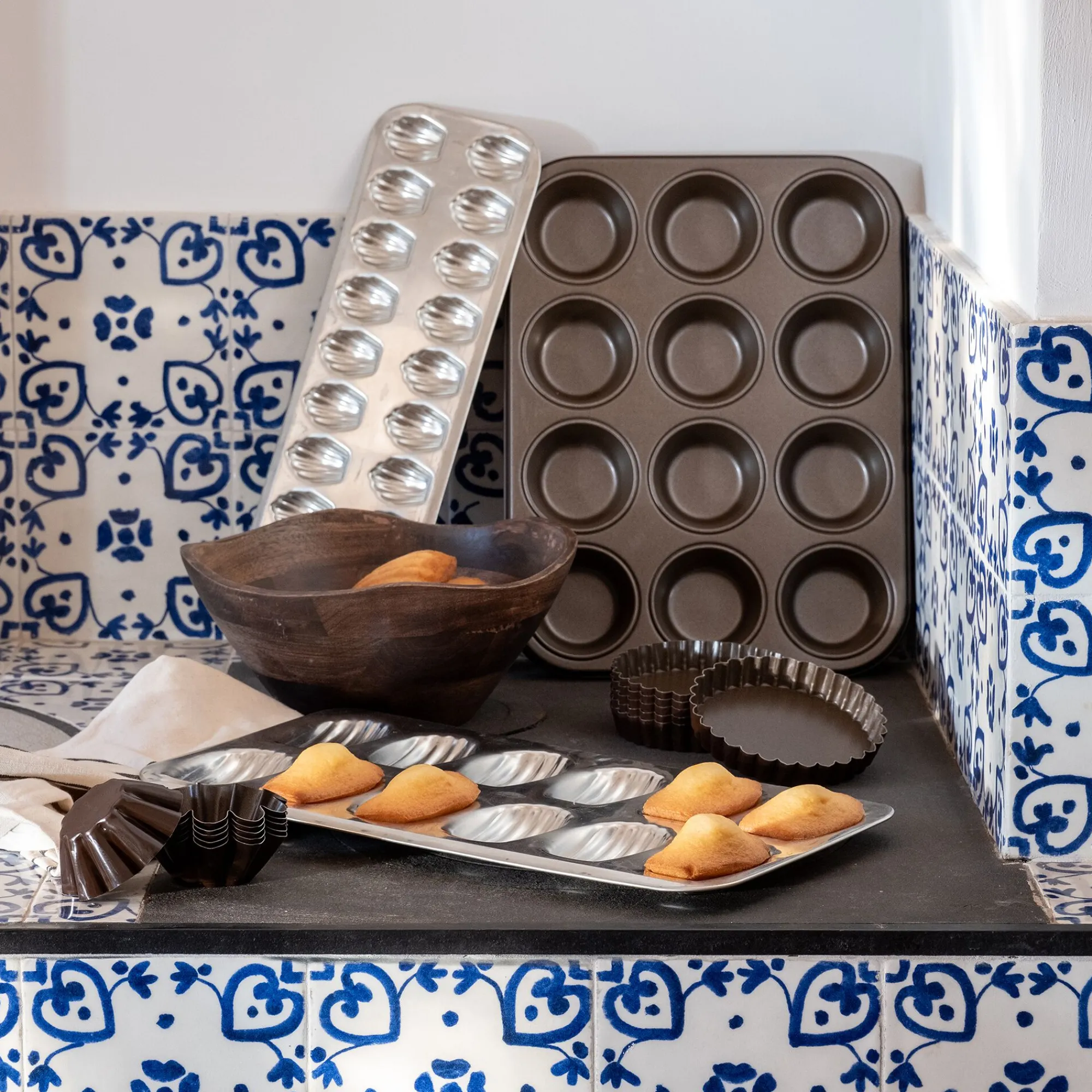alinea Moule À Gâteau*Plaque de cuisson pour 12 muffins en acier - Marron