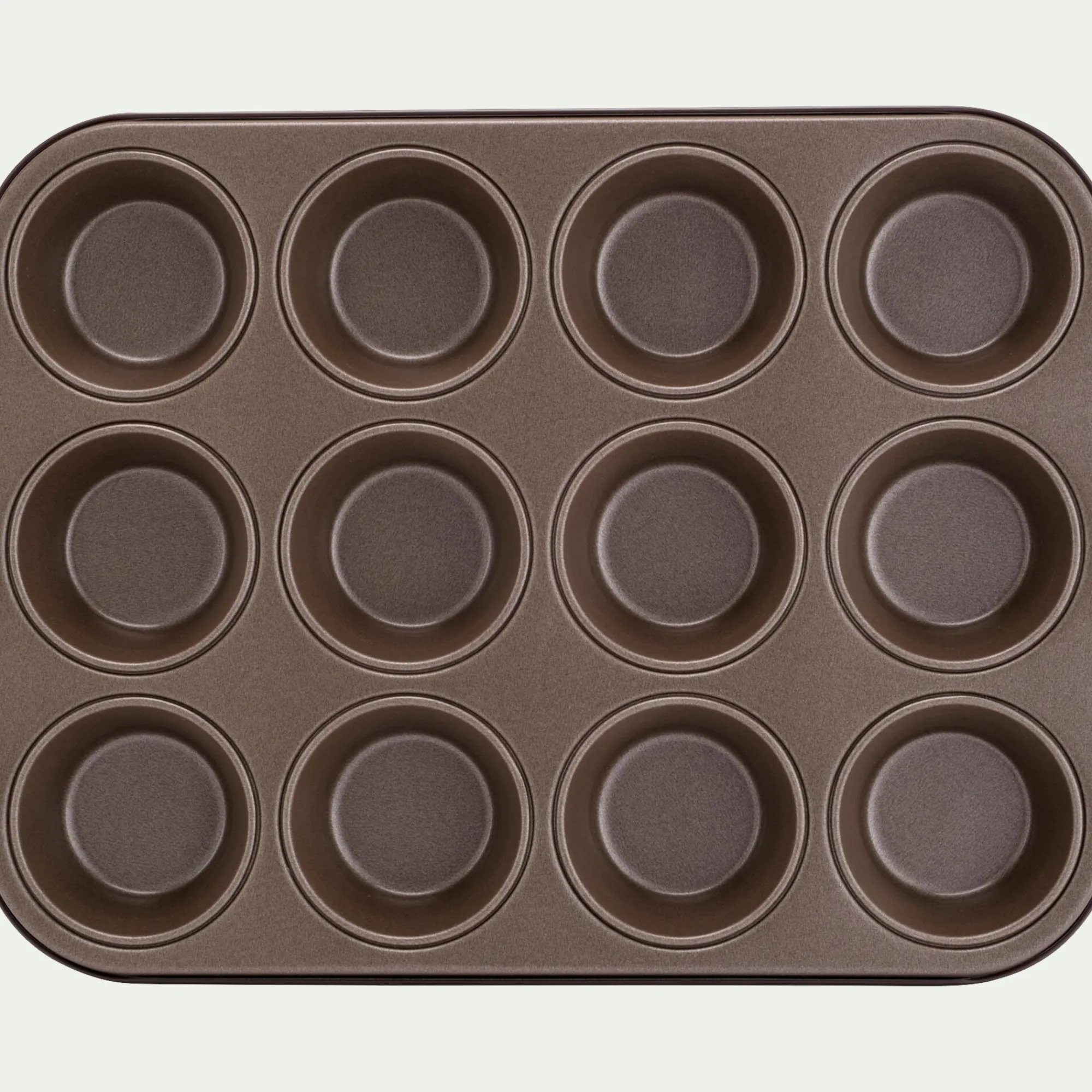 alinea Moule À Gâteau*Plaque de cuisson pour 12 muffins en acier - Marron