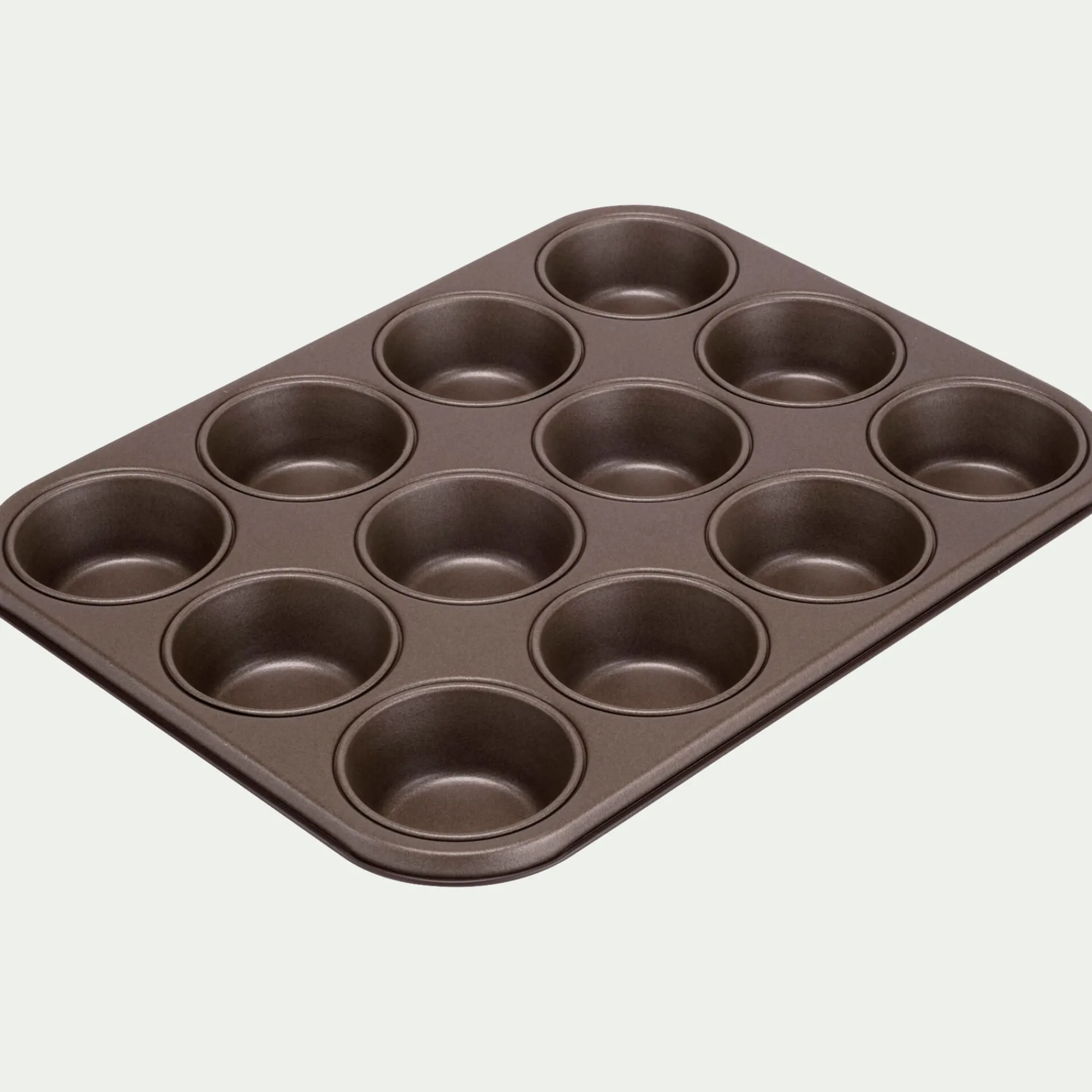 alinea Moule À Gâteau*Plaque de cuisson pour 12 muffins en acier - Marron