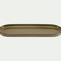 alinea Plat Et Vaisselle Apéro|Plat De Service Et Saladier*Plat apéritif en grès L32,8xl10,5cm - mousse Vert