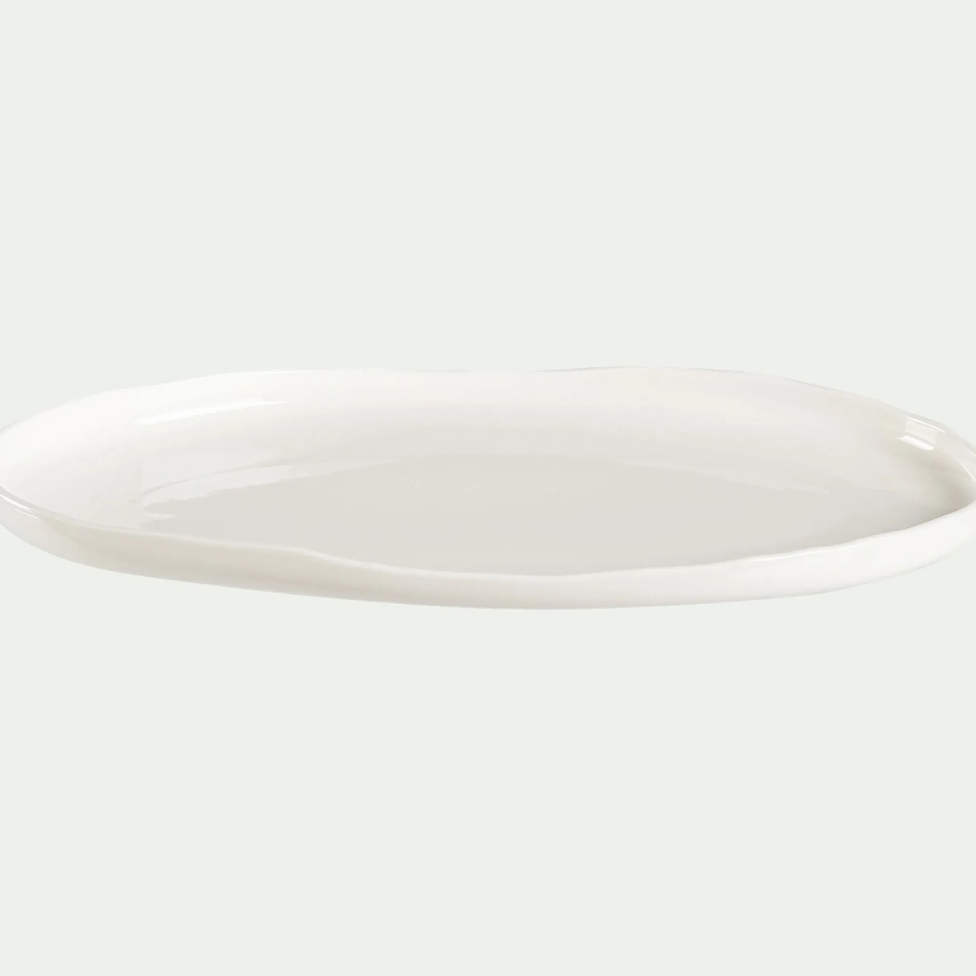 alinea Plat De Service Et Saladier*Plat de présentation en porcelaine L37cm - Blanc