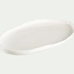 alinea Plat De Service Et Saladier*Plat de présentation en porcelaine L37cm - Blanc