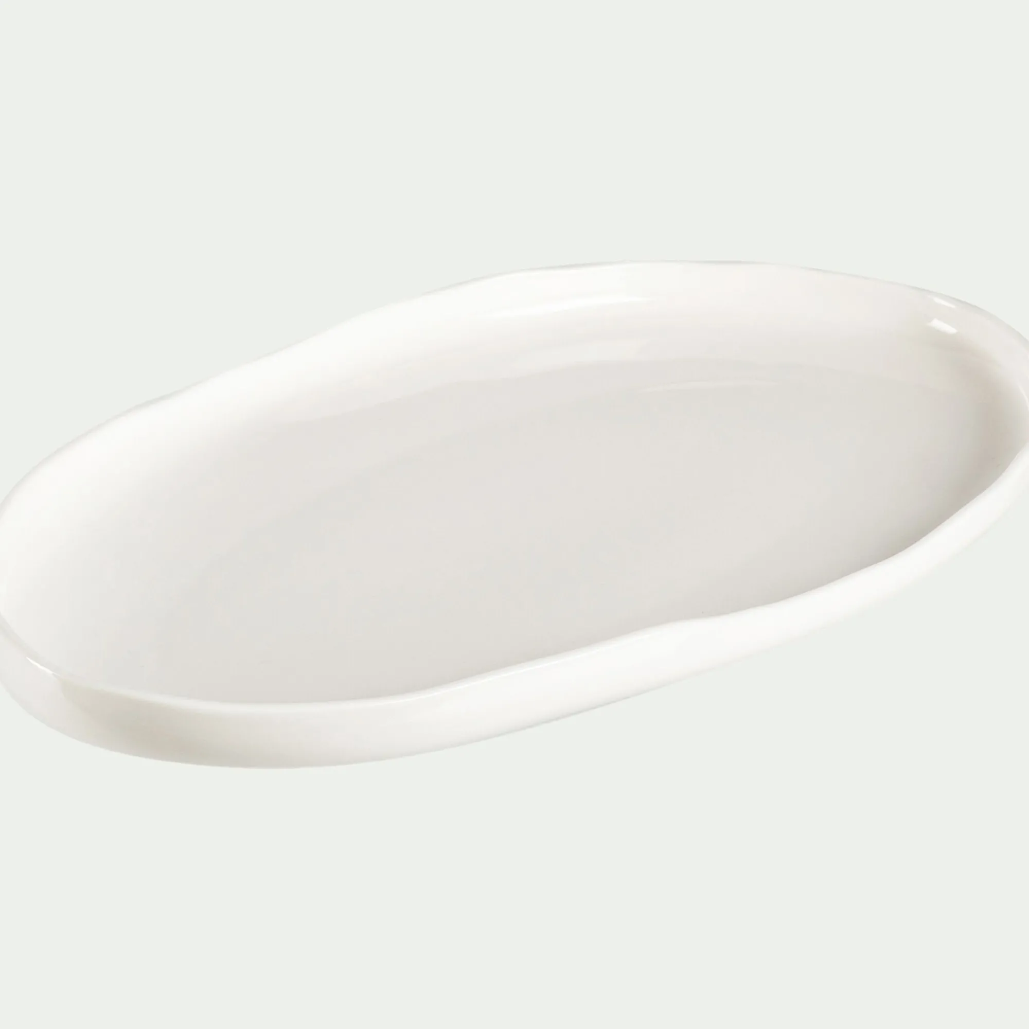 alinea Plat De Service Et Saladier*Plat de présentation en porcelaine L37cm - Blanc