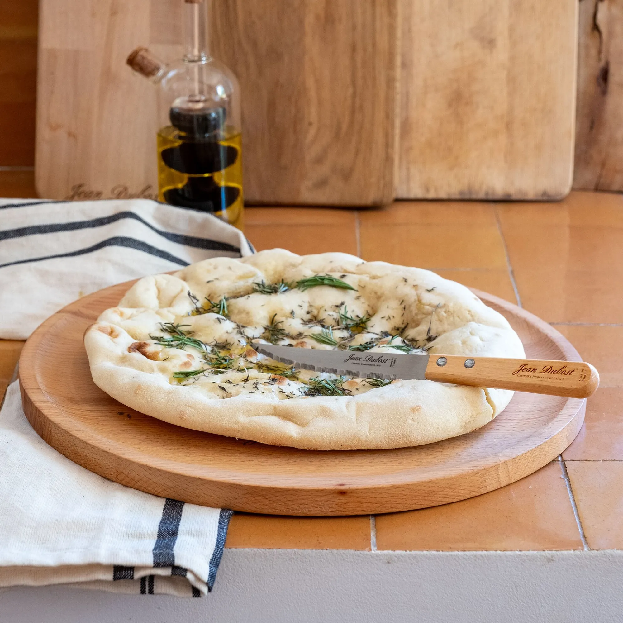alinea Planche À Découper|Plat De Service Et Saladier*Plateau à pizza en bois de hêtre D33cm - Naturel