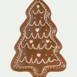 alinea Décoration De La Table De Noël|Petit Sapin De Noël*Plateau décoratif forme sapin pain d'épice en dolomite 20x14,4cm - Marron