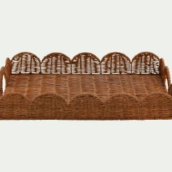 alinea Plateau*Plateau rectangulaire en rotin L46cm - Marron
