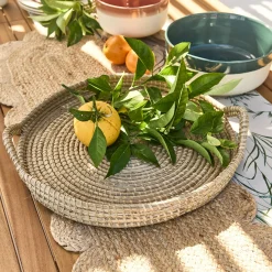 alinea Plateau*Plateau rond en jonc de mer D44cm - Naturel