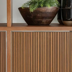alinea Rangement À Composer*Porte en chêne strié avec fond - Bois foncé