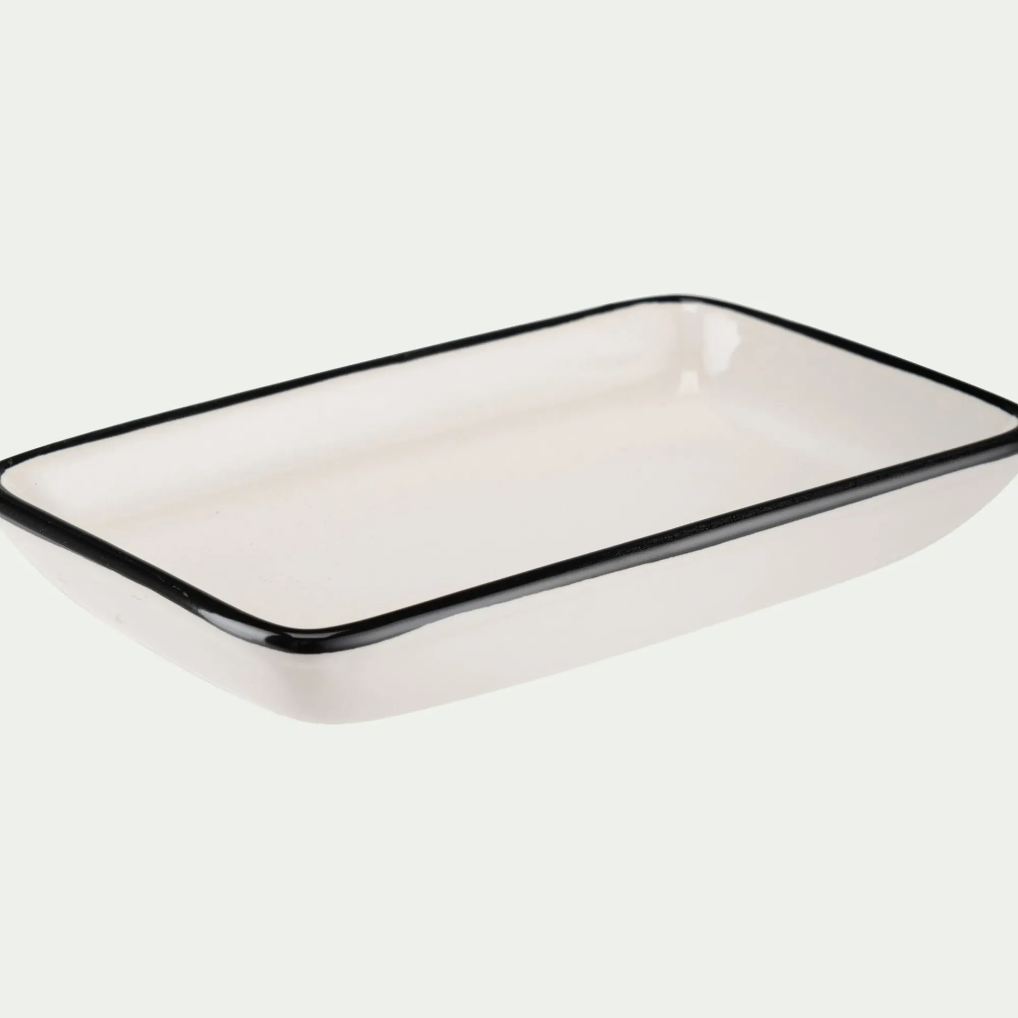 alinea Accessoire De Salle De Bain*Porte savon rectangle en grès - L23cm Blanc