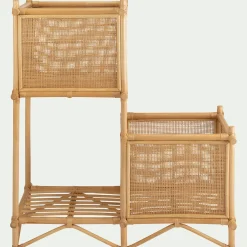 alinea Pot De Fleur*Porte-plante double sellette en rotin - Naturel
