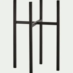 alinea Pot De Fleur*Porte-plante en métal H35xD20,5cm Noir