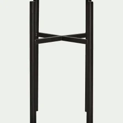 alinea Pot De Fleur*Porte-plante en métal H35xD20,5cm Noir