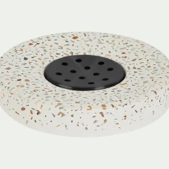 alinea Accessoire De Salle De Bain*Porte-savon en terrazzo D11cm - Blanc