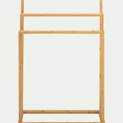 alinea Porte-Serviette|Accessoire De Salle De Bain*Porte-serviette triple en bambou - H82cm Naturel