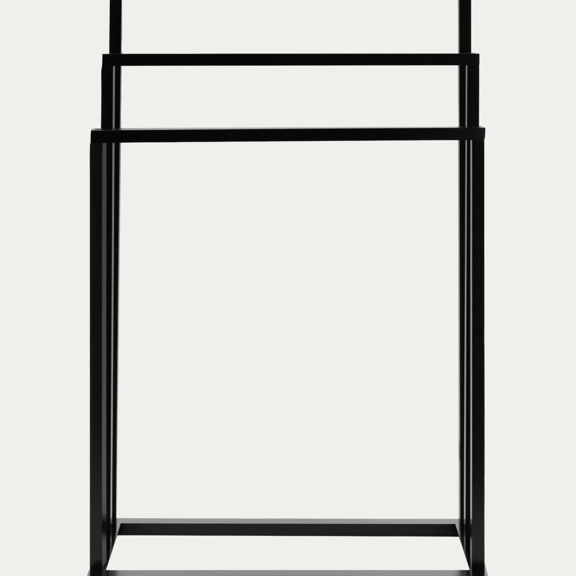 alinea Porte-Serviette|Accessoire De Salle De Bain*Porte-serviette triple en bambou H85cm - Noir