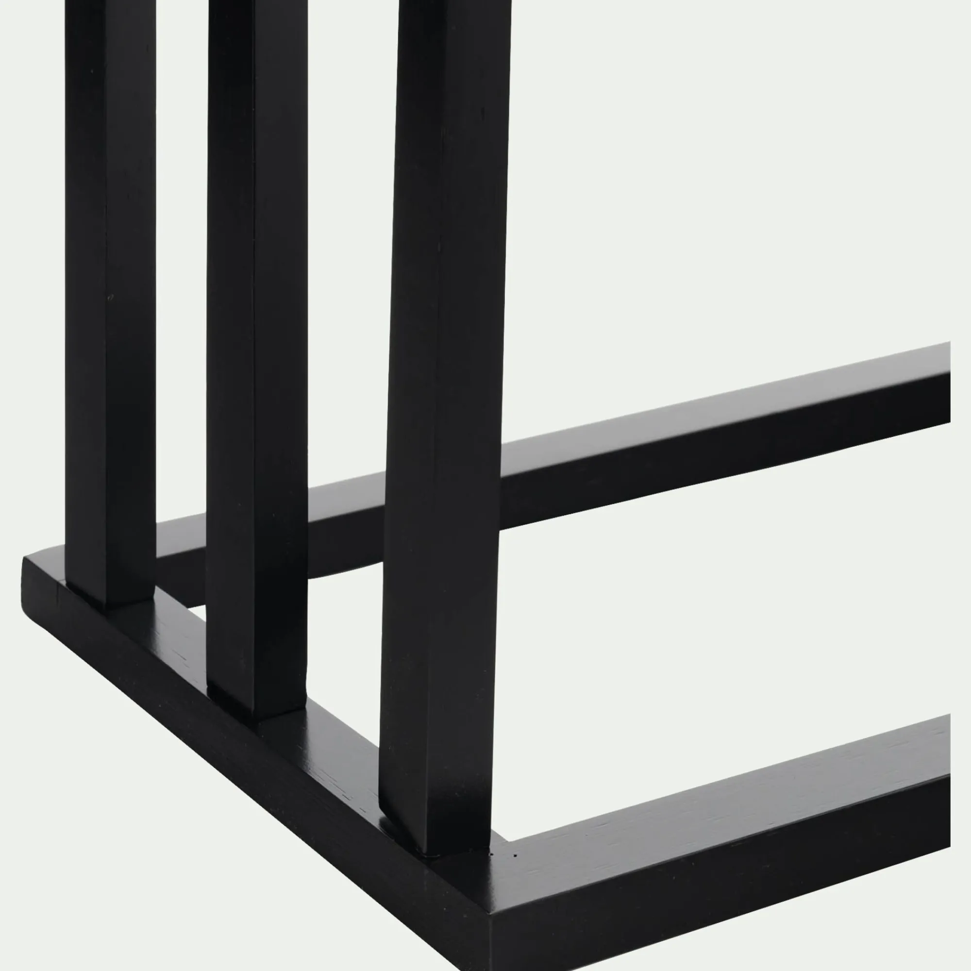 alinea Porte-Serviette|Accessoire De Salle De Bain*Porte-serviette triple en bambou H85cm - Noir