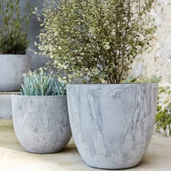 alinea Pot De Fleur*Pot à réserve d'eau H33cm - Gris