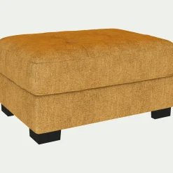 alinea Pouf & Repose-Pieds*Pouf avec coffre en tissu Monclar - Jaune argan