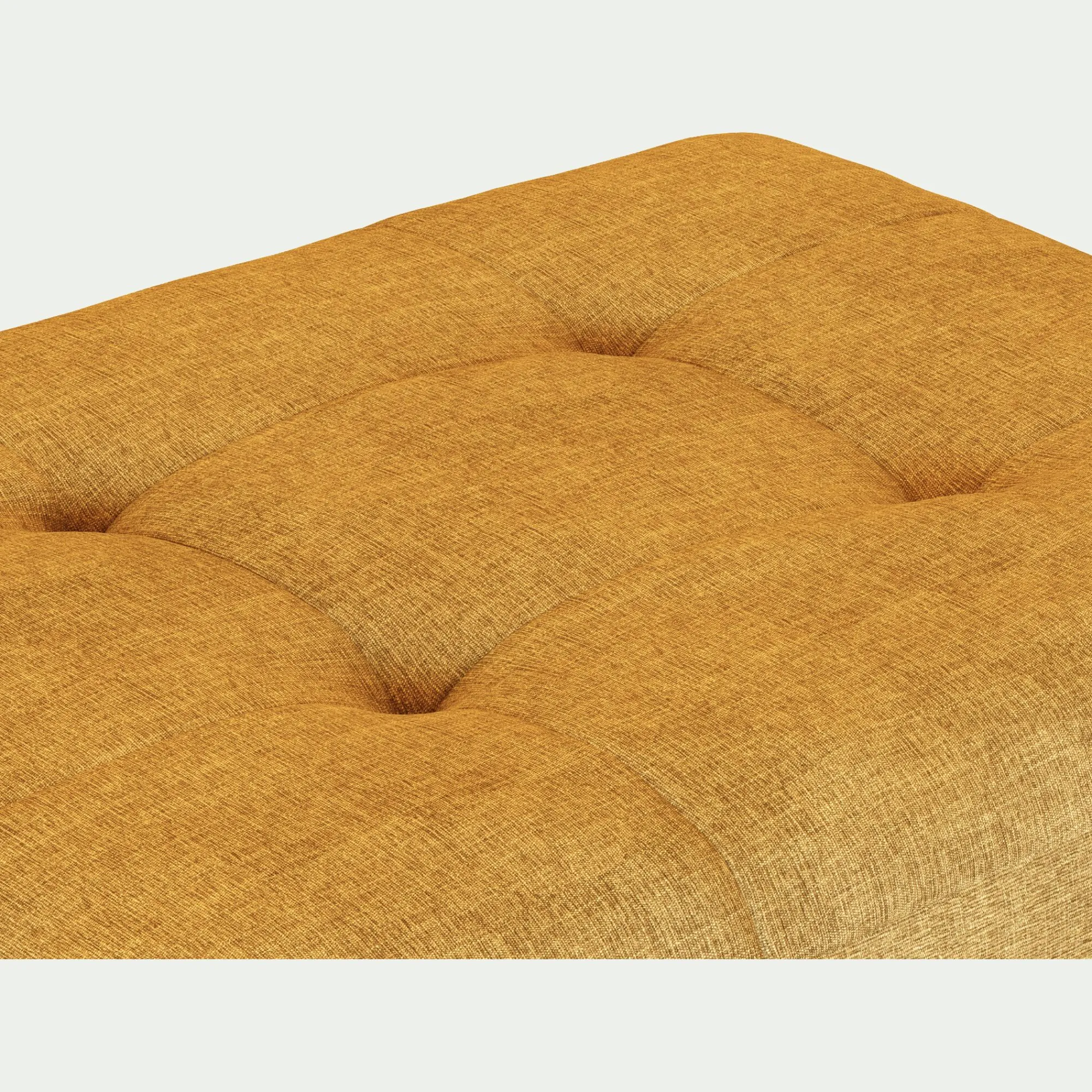 alinea Pouf & Repose-Pieds*Pouf avec coffre en tissu Monclar - Jaune argan