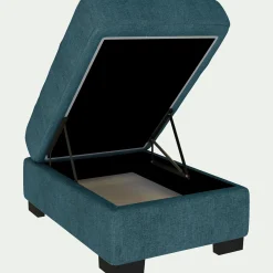 alinea Pouf & Repose-Pieds*Pouf avec coffre en tissu Monclar - niolon Bleu