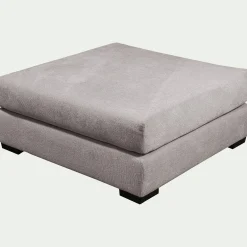 alinea Pouf & Repose-Pieds*Pouf carré en tissu Genesis - Gris
