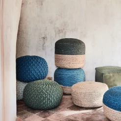 alinea Coussin De Sol|Pouf & Repose-Pieds*Pouf en jute D50xH20cm - Naturel