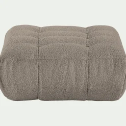 alinea Pouf & Repose-Pieds|Canapé Modulable*Pouf en tissu bouclette - clair Gris