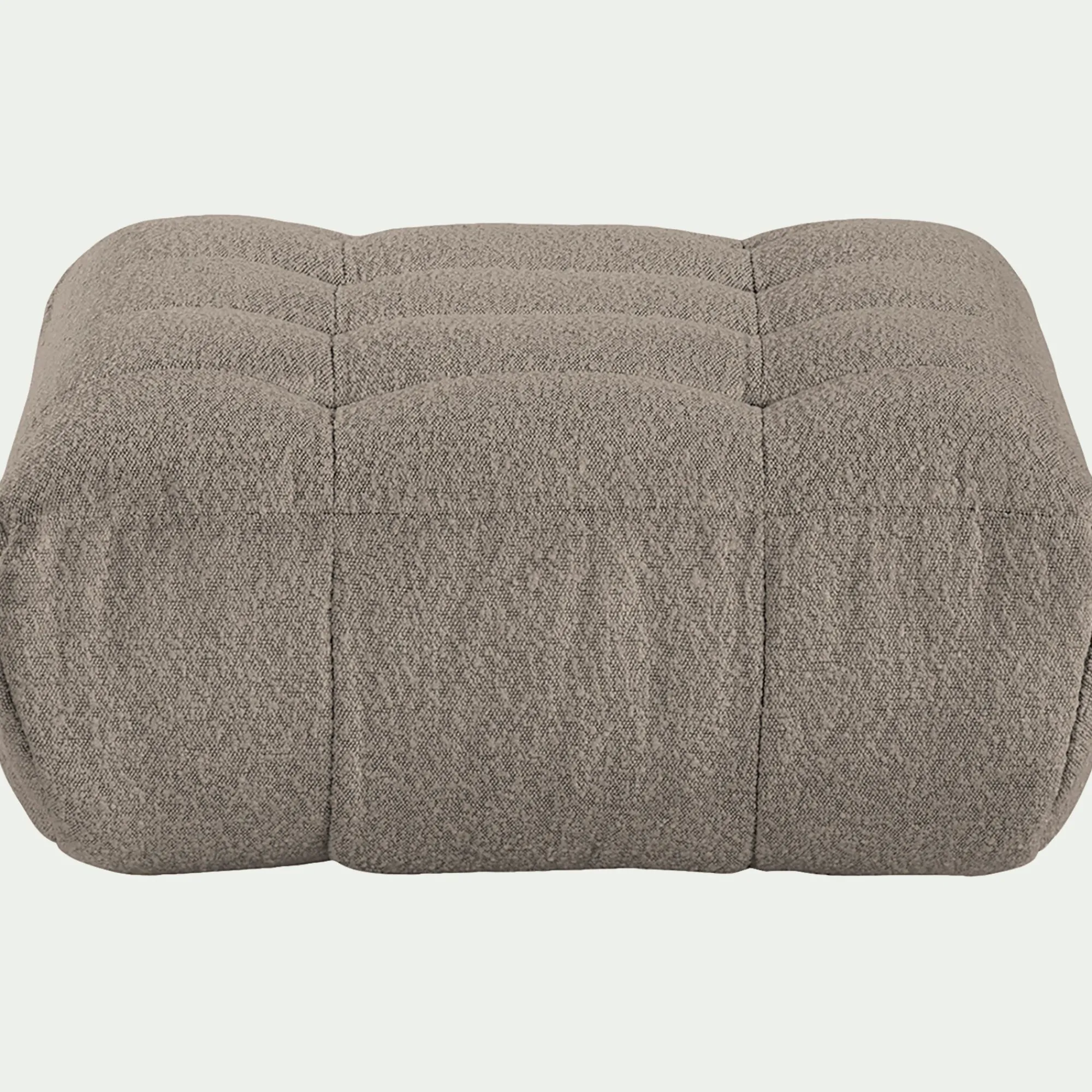 alinea Pouf & Repose-Pieds|Canapé Modulable*Pouf en tissu bouclette - clair Gris