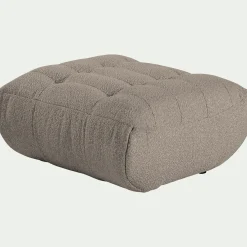 alinea Pouf & Repose-Pieds|Canapé Modulable*Pouf en tissu bouclette - clair Gris
