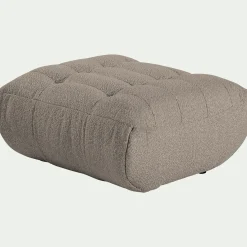 alinea Pouf & Repose-Pieds|Canapé Modulable*Pouf en tissu bouclette - clair Gris