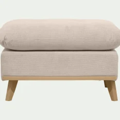 alinea Pouf & Repose-Pieds*Pouf en tissu crown - Beige roucas