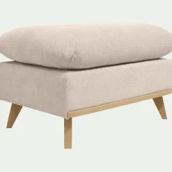 alinea Pouf & Repose-Pieds*Pouf en tissu crown - Beige roucas