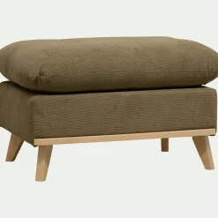 alinea Pouf & Repose-Pieds*Pouf en tissu crown - Vert cèdre