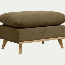 alinea Pouf & Repose-Pieds*Pouf en tissu crown - Vert cèdre