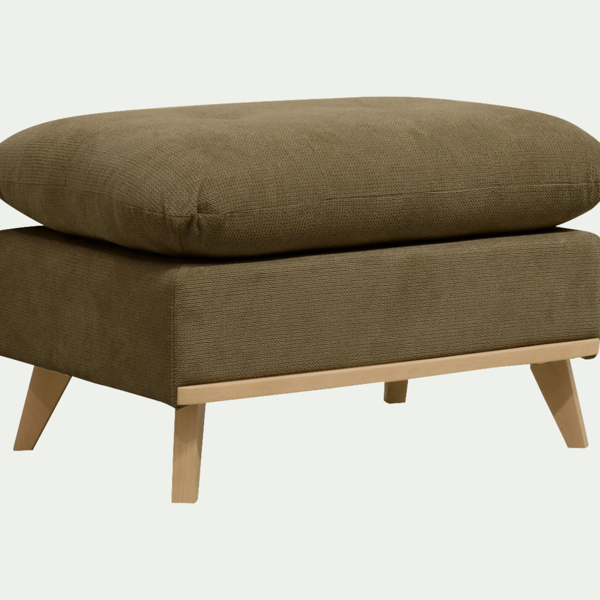 alinea Pouf & Repose-Pieds*Pouf en tissu crown - Vert cèdre