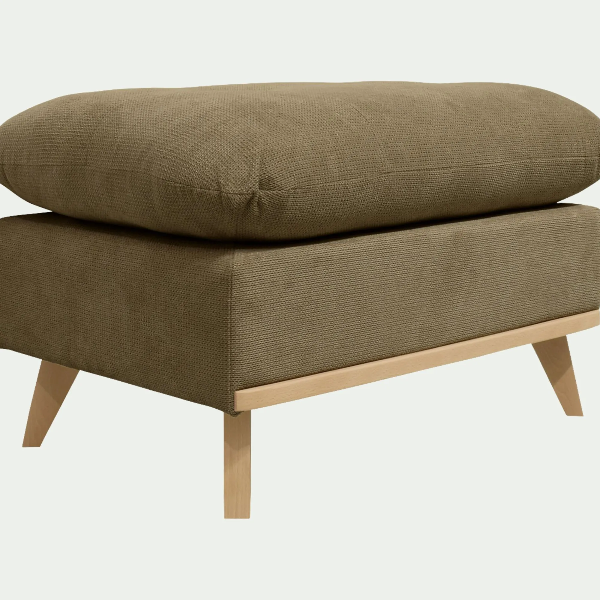 alinea Pouf & Repose-Pieds*Pouf en tissu crown - Vert cèdre