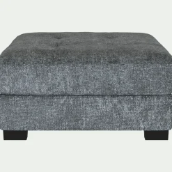 alinea Pouf & Repose-Pieds*Pouf en tissu Genesis avec coffre - Gris ardoise