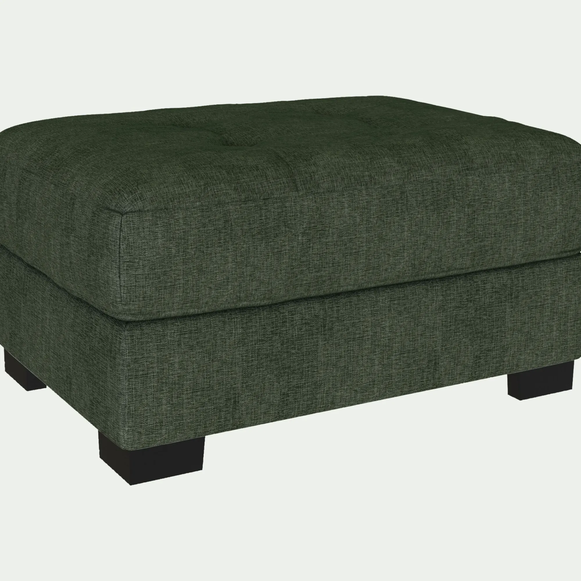 alinea Pouf & Repose-Pieds*Pouf en tissu Monclar - Vert cèdre
