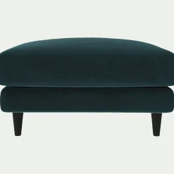 alinea Pouf & Repose-Pieds*Pouf en tissu velvet - foncé Bleu