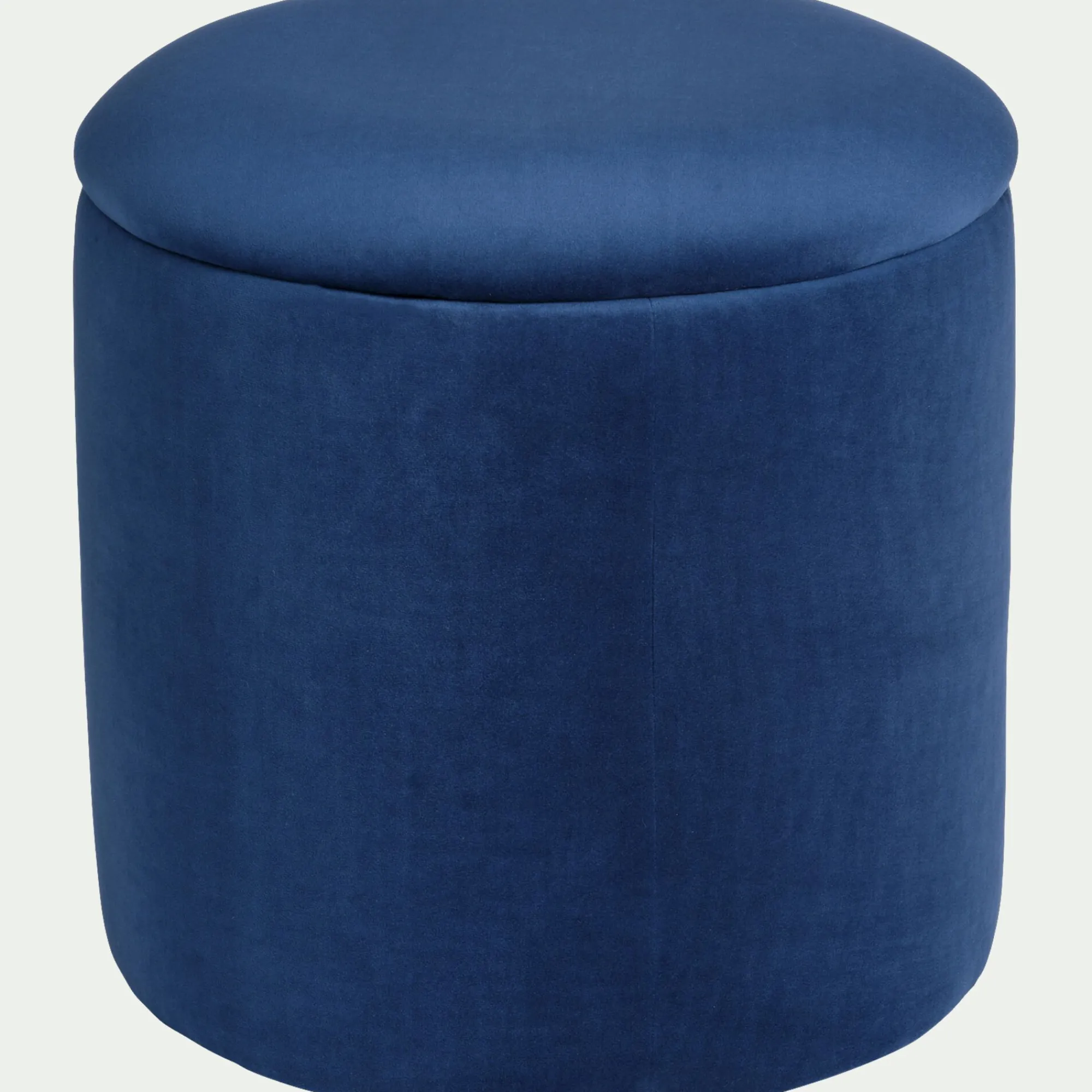 alinea Coussin De Sol|Pouf & Repose-Pieds*Pouf en velours avec coffre de rangement - H43cm Bleu