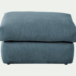 alinea Pouf & Repose-Pieds*Pouf en velours côtelé - Bleu