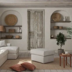 alinea Pouf & Repose-Pieds*Pouf en velours côtelé - borie Gris