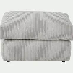alinea Pouf & Repose-Pieds*Pouf en velours côtelé - borie Gris