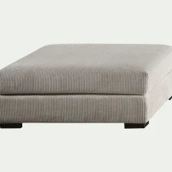 alinea Pouf & Repose-Pieds*Pouf en velours côtelé Azores - Beige