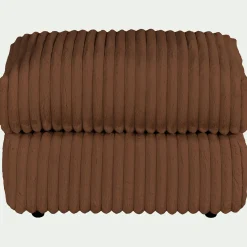 alinea Pouf & Repose-Pieds*Pouf en velours côtelé Bita - brun rustrel Marron