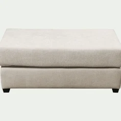 alinea Pouf & Repose-Pieds*Pouf rectangulaire en tissu Bloq - roucas Beige